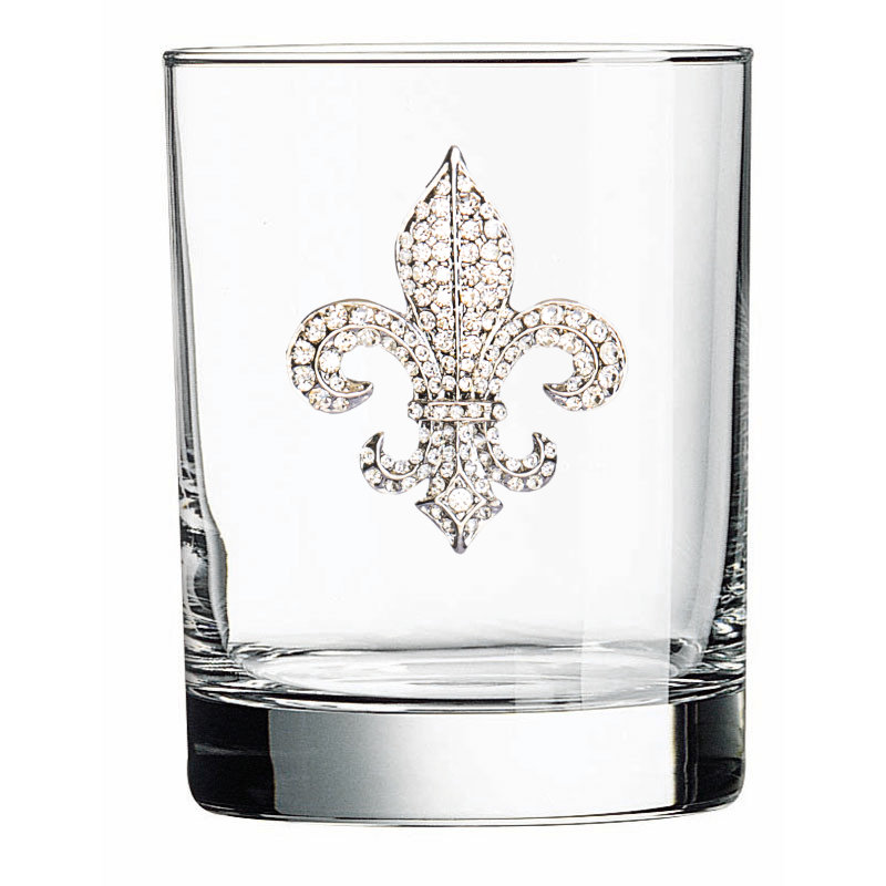 2021 Diamond Fleur de Lis Jeweled Double Old Fashioned