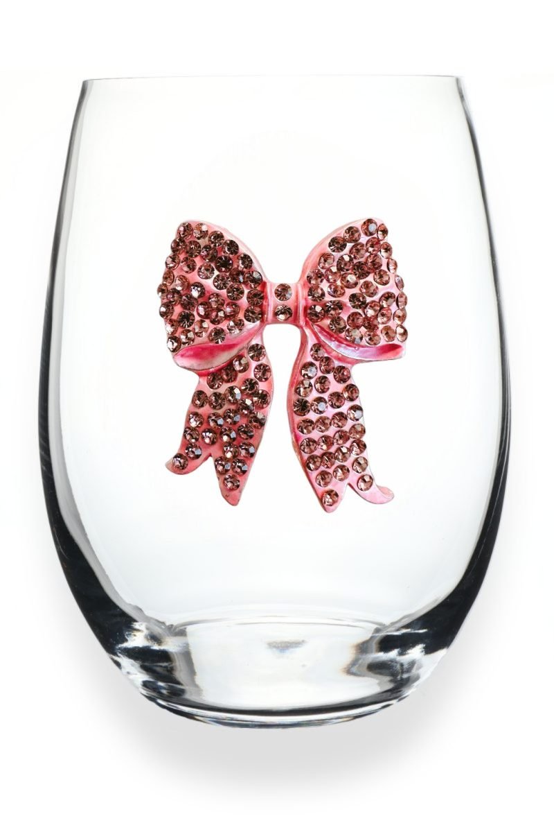 Pink Bow Stemless