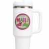 Mahj All Day 40oz White Tumbler