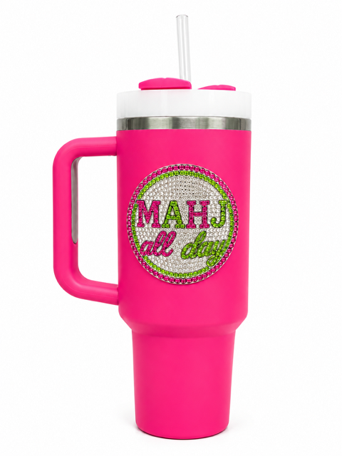 Mahj All Day 40oz Pink Tumbler